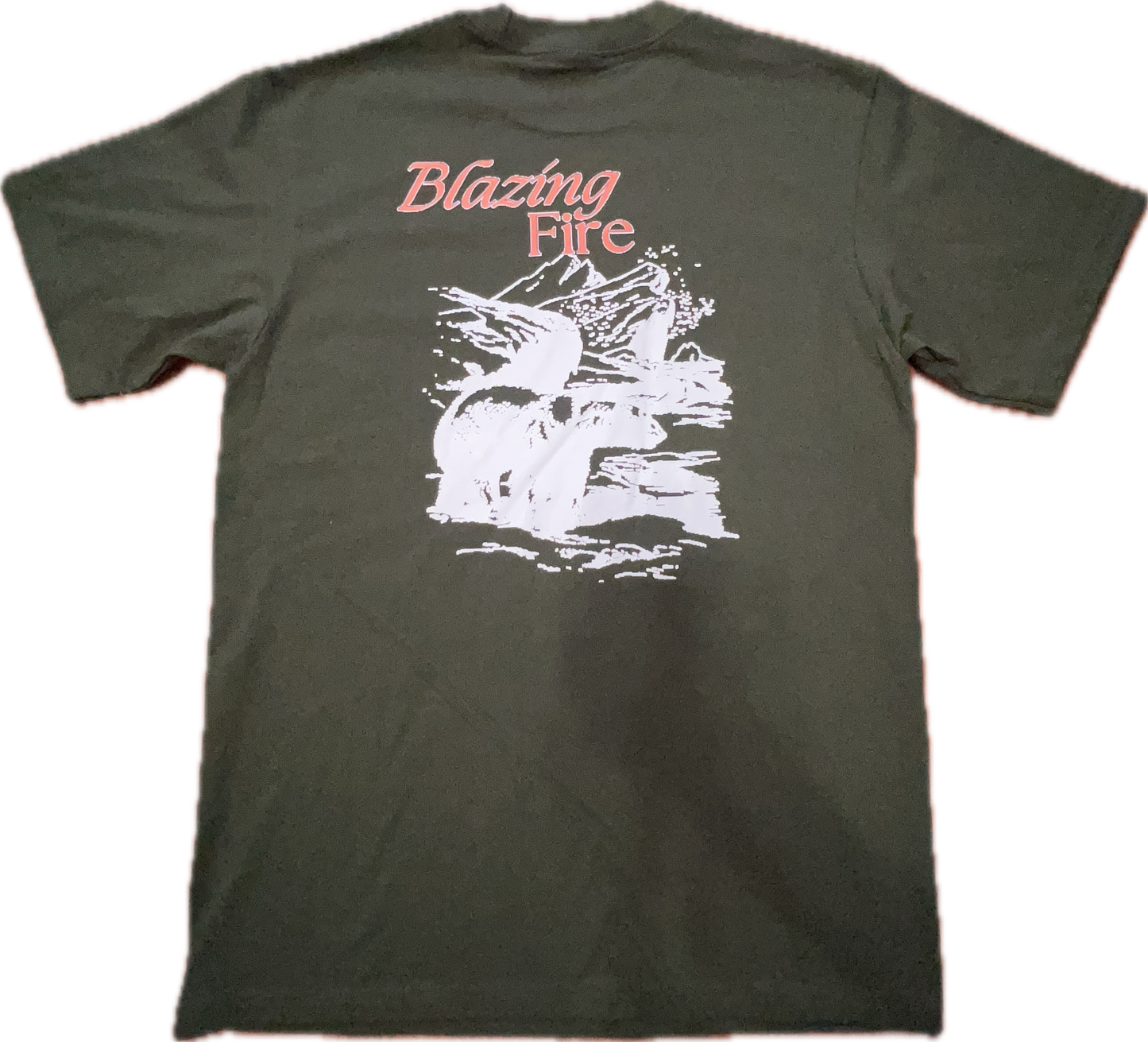 Dark Green Blazing Fire Shirt